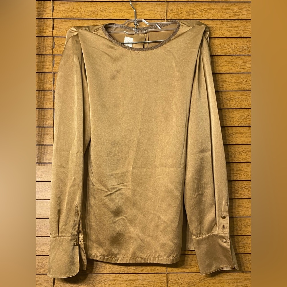Dana Buchman Sz 6 100% Silk Button Up Blouse